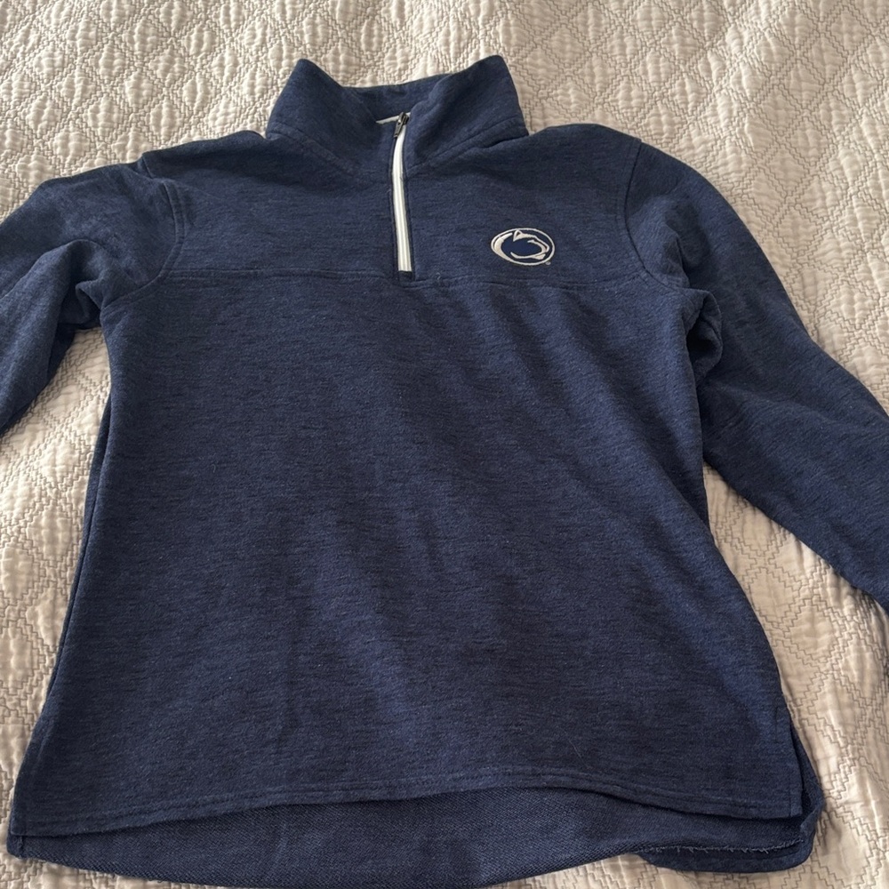 Penn State Nittany Lions Boys M Quarter-Zip Pullover Navy Logo